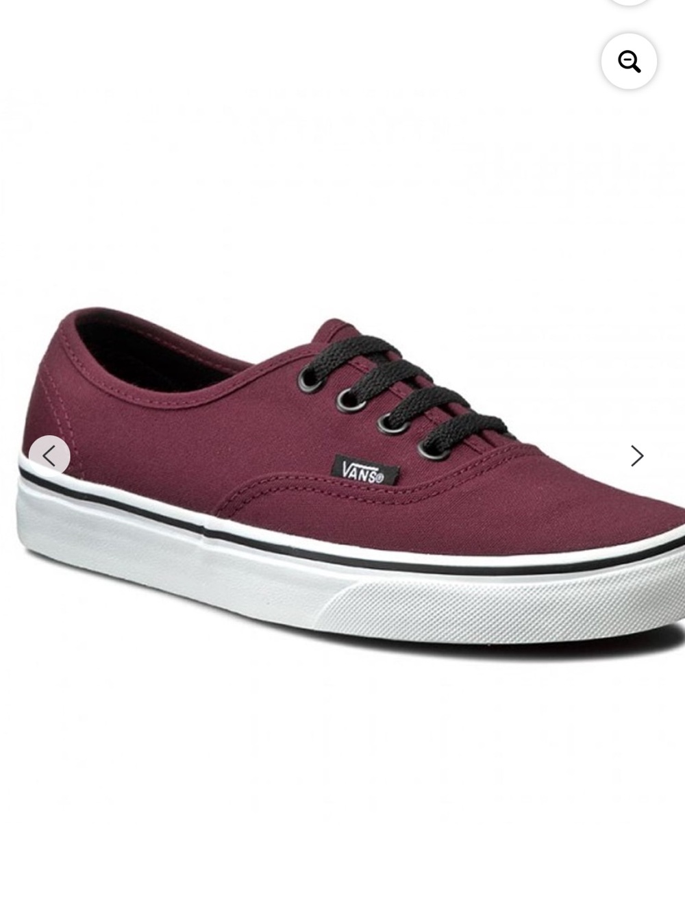 Vans Women’s Canvas Sneakers in Burgundy with Black Laces